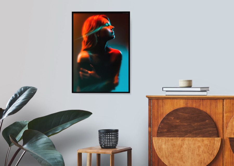 Sunblind, framed print shown on a wall