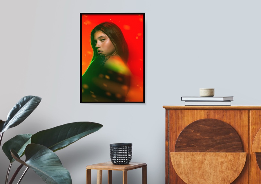 Firefly, framed print shown on a wall